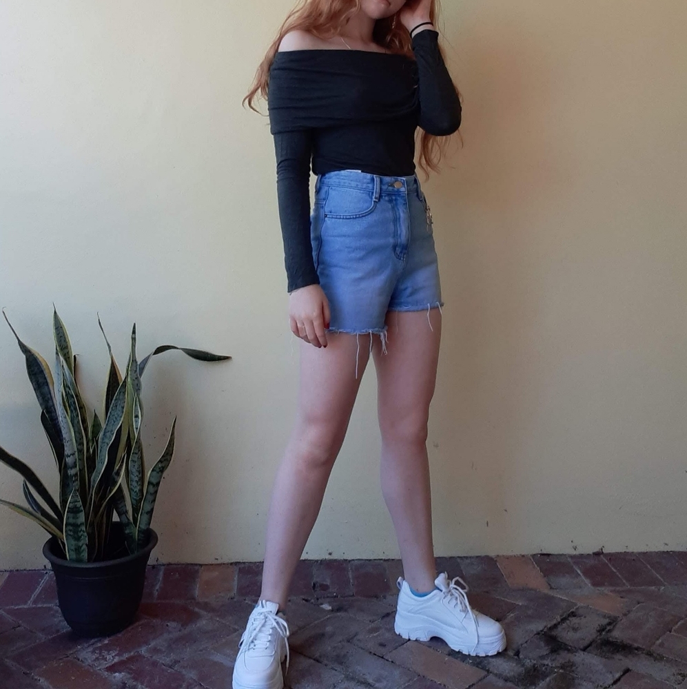 Green Off-Shoulder Top